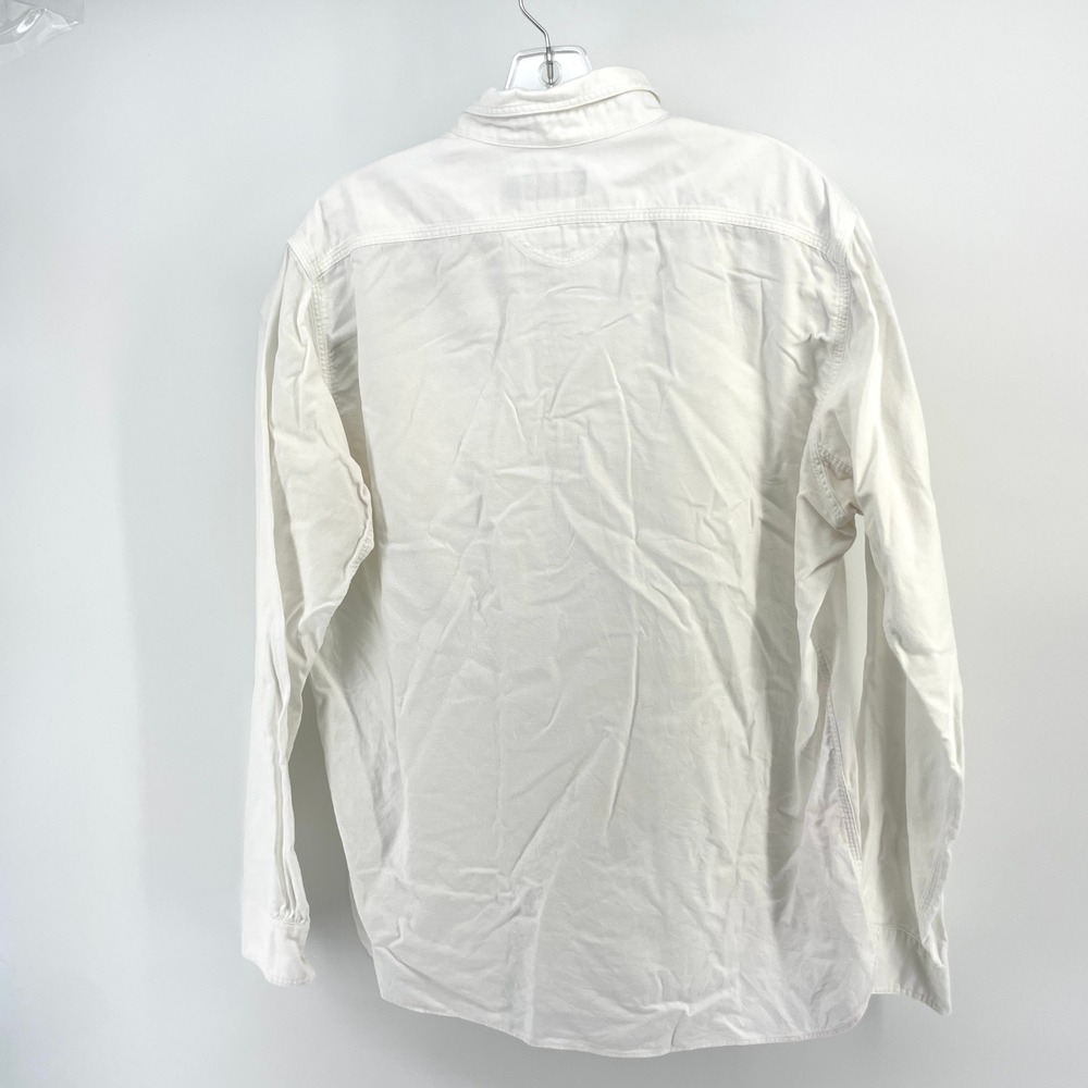 Polo Ralph Lauren Men's White Long Sleeve Button Down Shirt Size L Casual FLAW - Picture 3 of 8